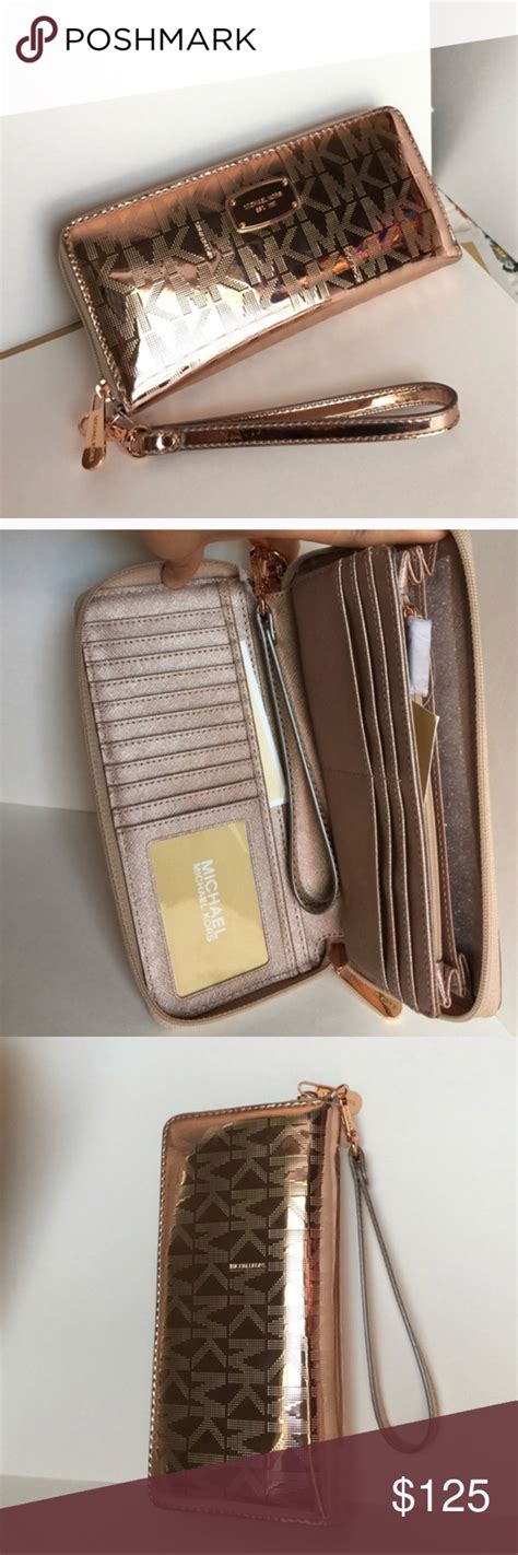 rose gold michael kors wallet|michael kors wallet clearance.